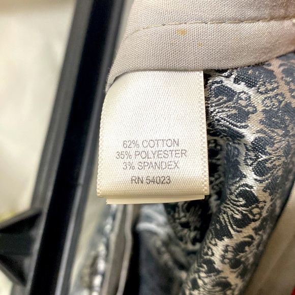 BANANA REPUBLIC BLACK/SILVER CAMDEN PANT COTTON/POLYESTER/SPANDEX SZ 2 - Picture 10 of 14